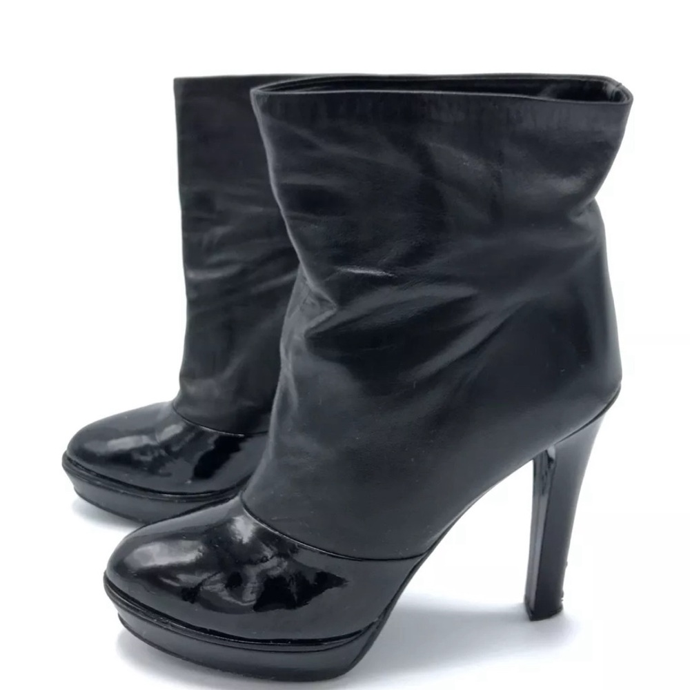 Carlo Pazzolini Black Heeled Ankled Boots Leather Size 40 US 10